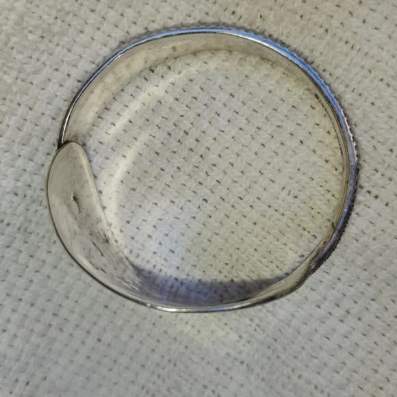 Handmade 80s Silver spoon Artisan bracelet - Picture 8 of 11